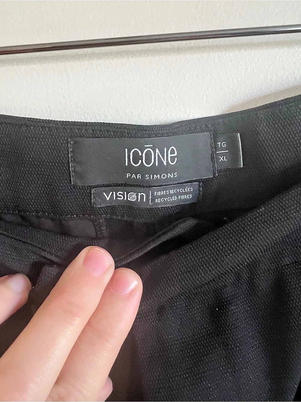 Simons Icône Black Pleated Tapered Trouser Pants XL - Picture 4 of 6